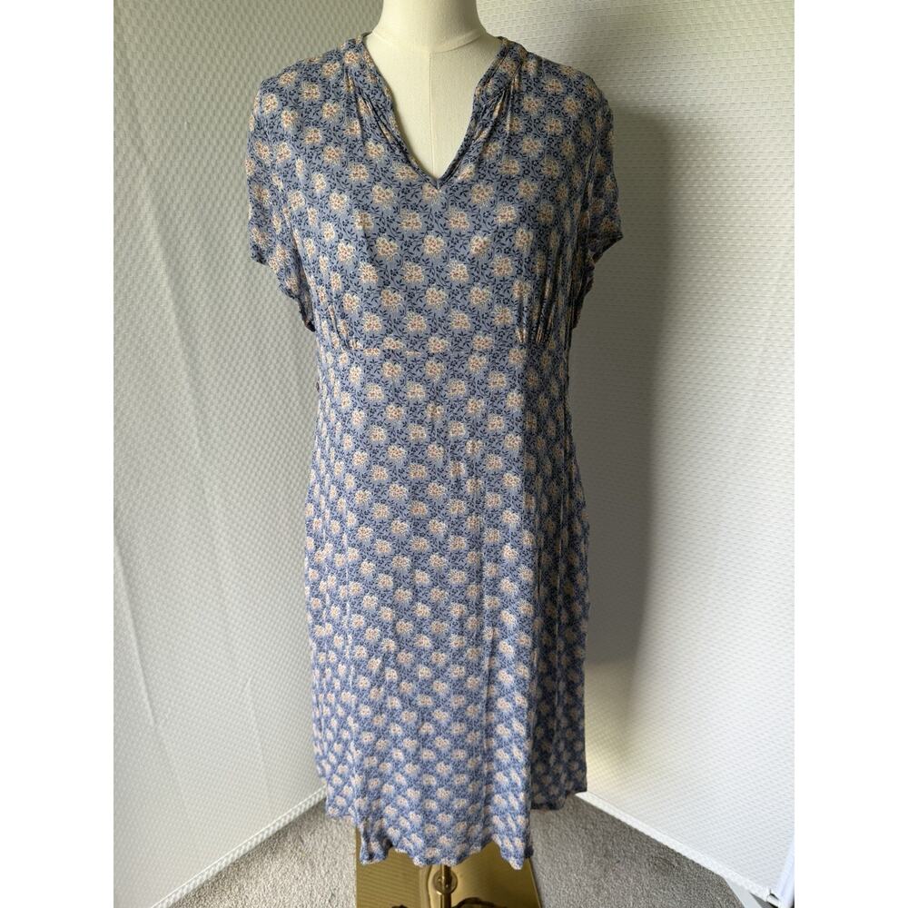 April Cornell XL Floral Blue Cottage Core Summer Sun Dress Pockets - Picture 2 of 14